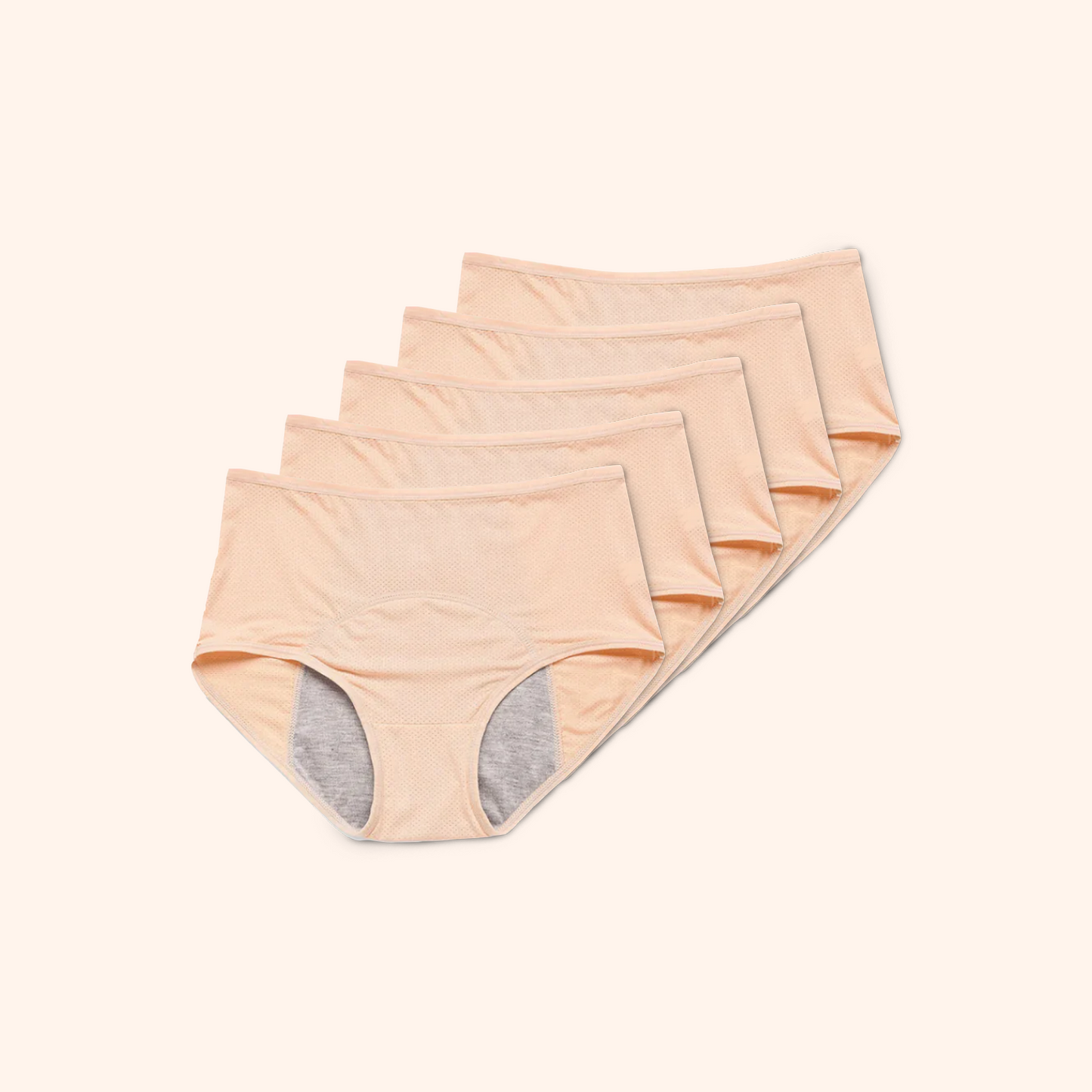 Absorberend Menstruatie Ondergoed voor Vertrouwen en Comfort (Beige)