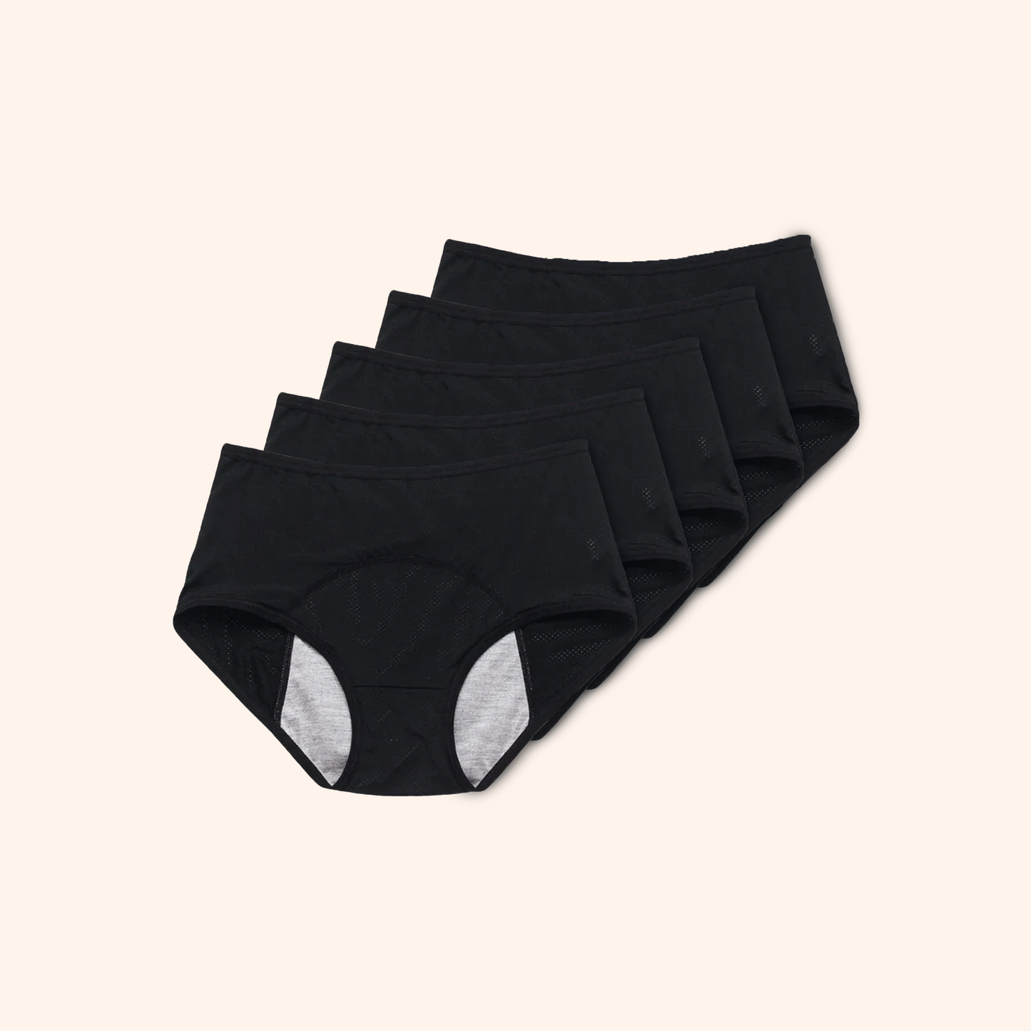 Absorberend Menstruatie Ondergoed voor Vertrouwen en Comfort (Zwart)