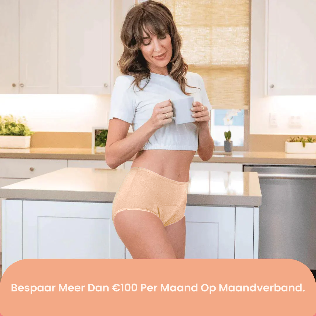 Absorberend Menstruatie Ondergoed voor Vertrouwen en Comfort (Beige)