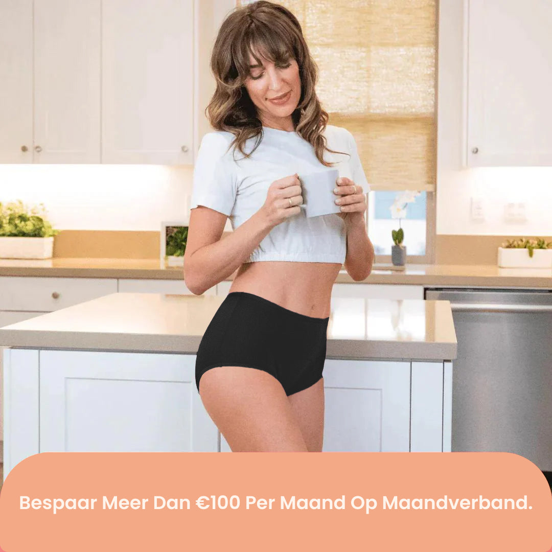 Absorberend Menstruatie Ondergoed voor Vertrouwen en Comfort (Zwart)