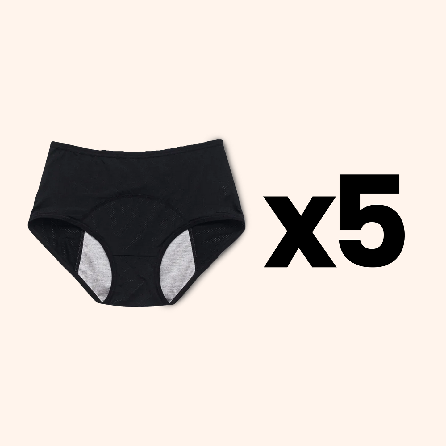 Absorberend Menstruatie Ondergoed voor Vertrouwen en Comfort (Zwart)