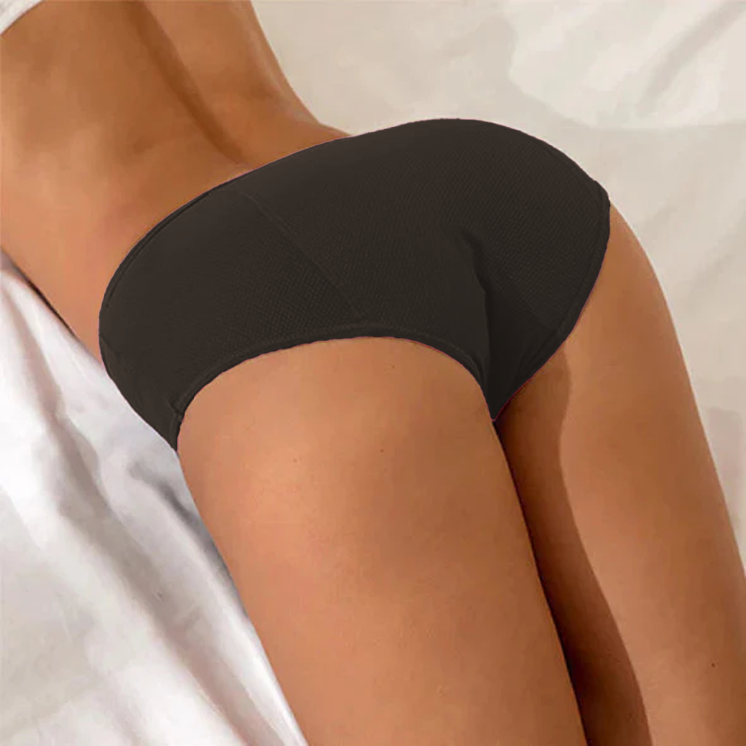 Absorberend Menstruatie Ondergoed voor Vertrouwen en Comfort (Zwart)